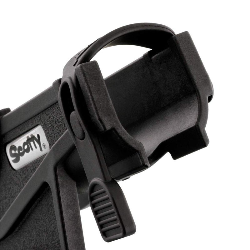 Scotty Baitcaster/Spinning Rod Holder Black with 244 Flush Deck Mount, Small (0281-BK) - Image 5